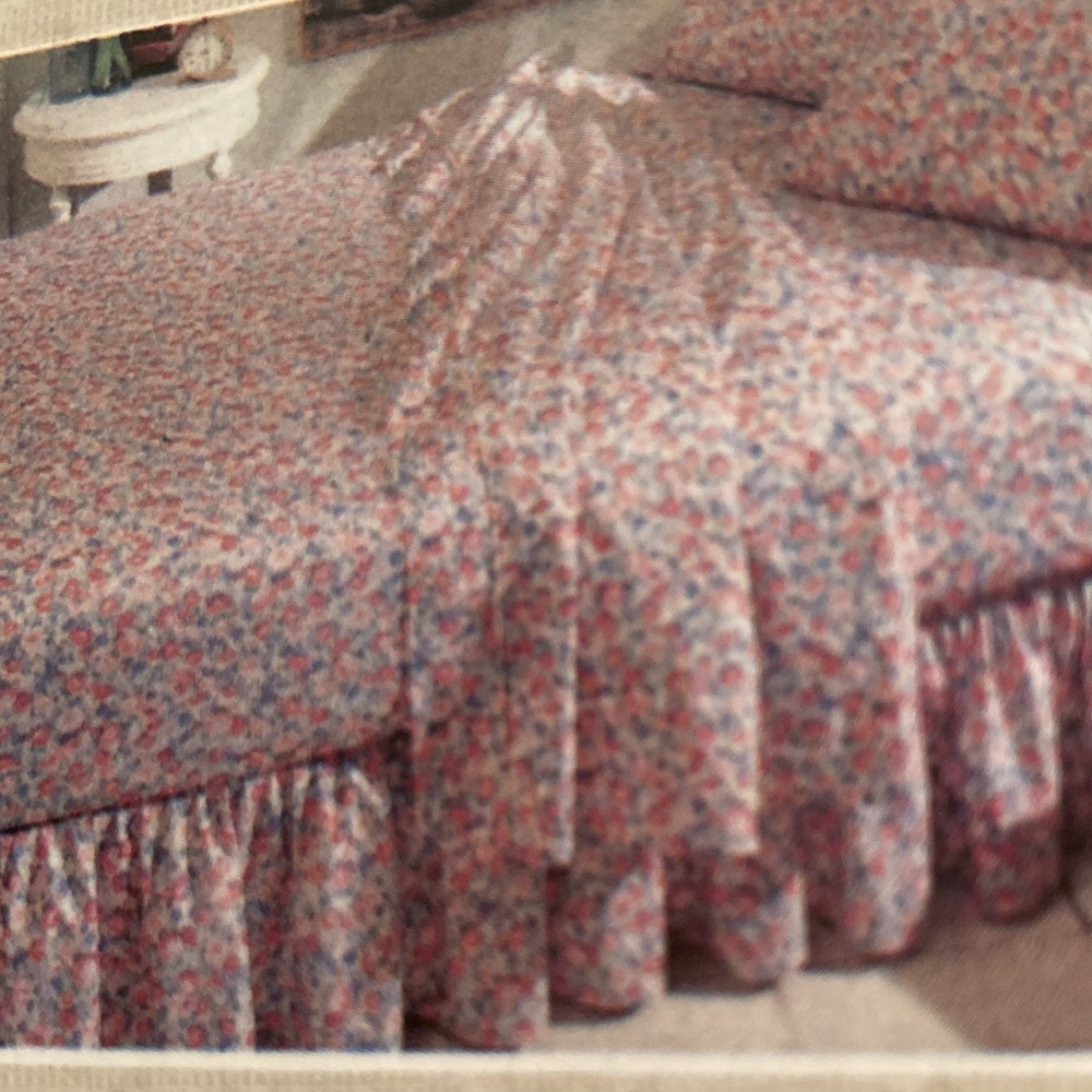 Platinum collection ruffled bed skirts (2) shabby chic twin cotton